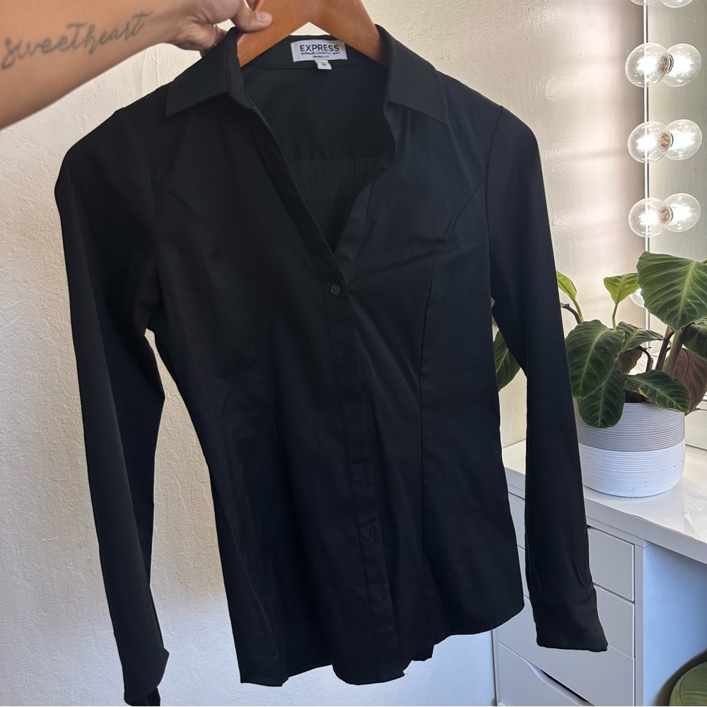 Express Black Button Up - image 1
